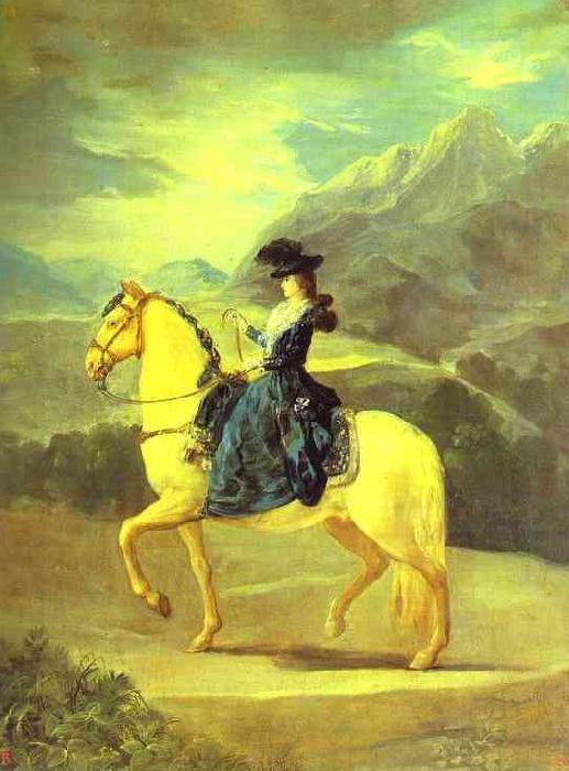 Francisco Jose de Goya Equestrian Portrait of Dona Maria Teresa Vallabriga